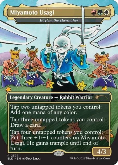 Miyamoto Usagi - Baylen, the Haymaker [2377] [Borderless] [Stan Sakai] [Secret Lair Drop] [Non-Foil]