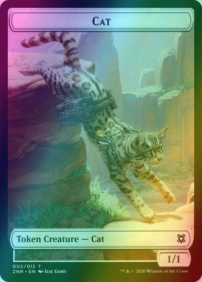 Cat Token (02) // Copy Token (12) [Zendikar Rising Tokens] [Foil]