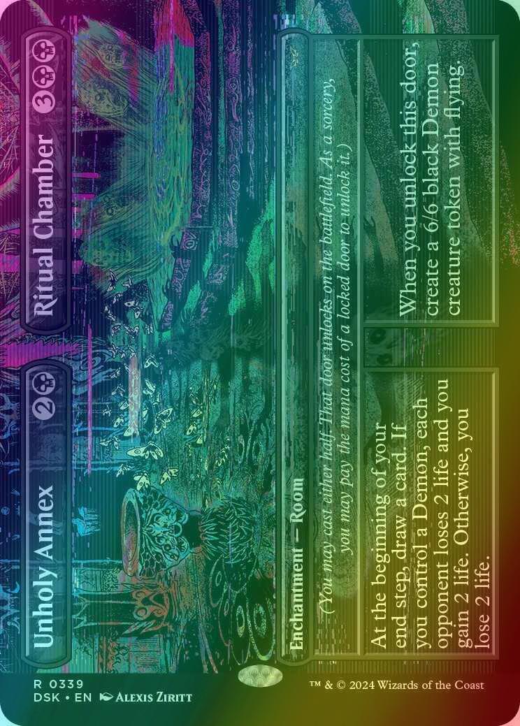 Unholy Annex // Ritual Chamber [339] [Borderless] [Duskmourn: House of Horror] [Foil]
