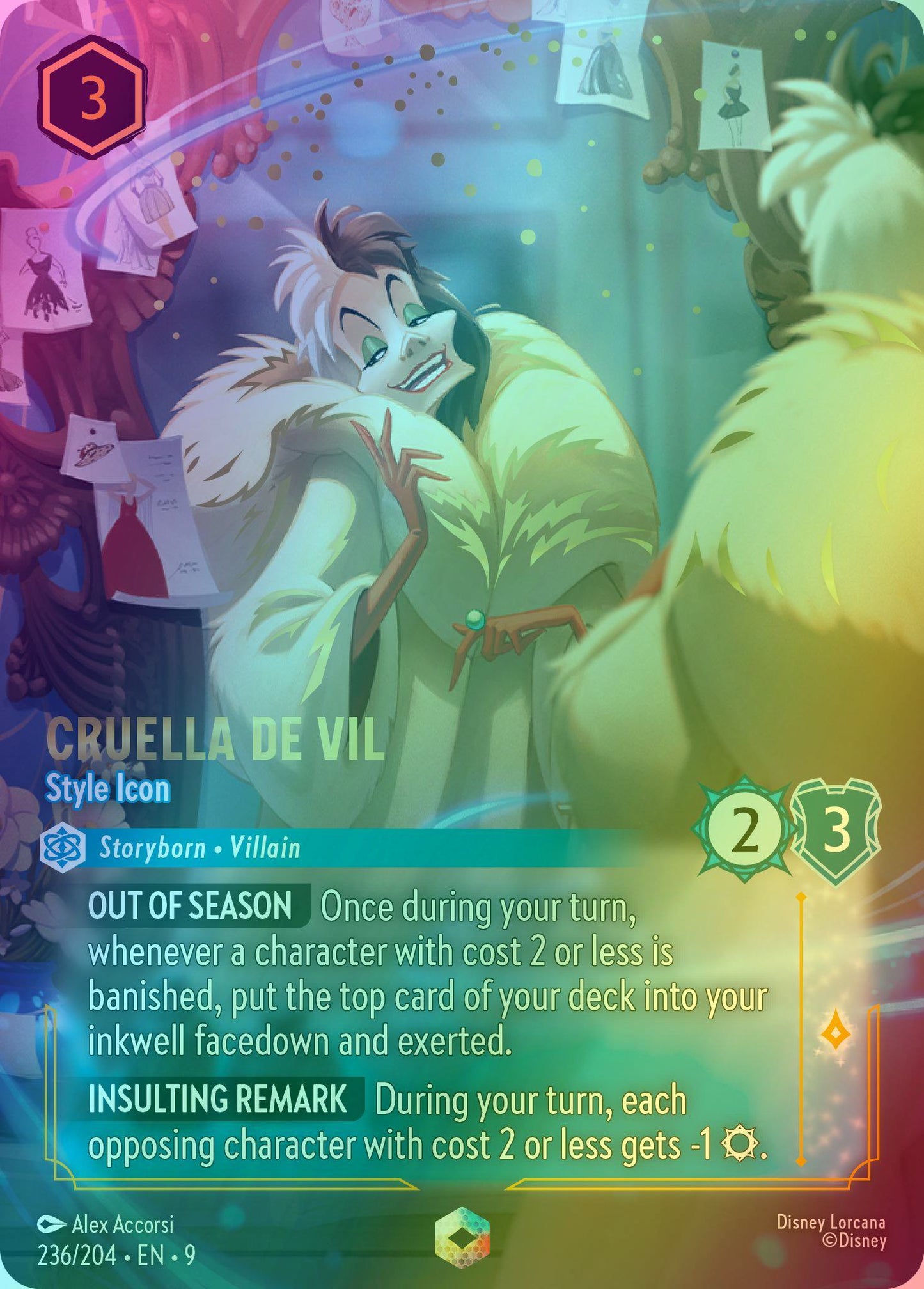 Cruella De Vil - Style Icon (Enchanted) - 236/204 [Fabled] [Holofoil]