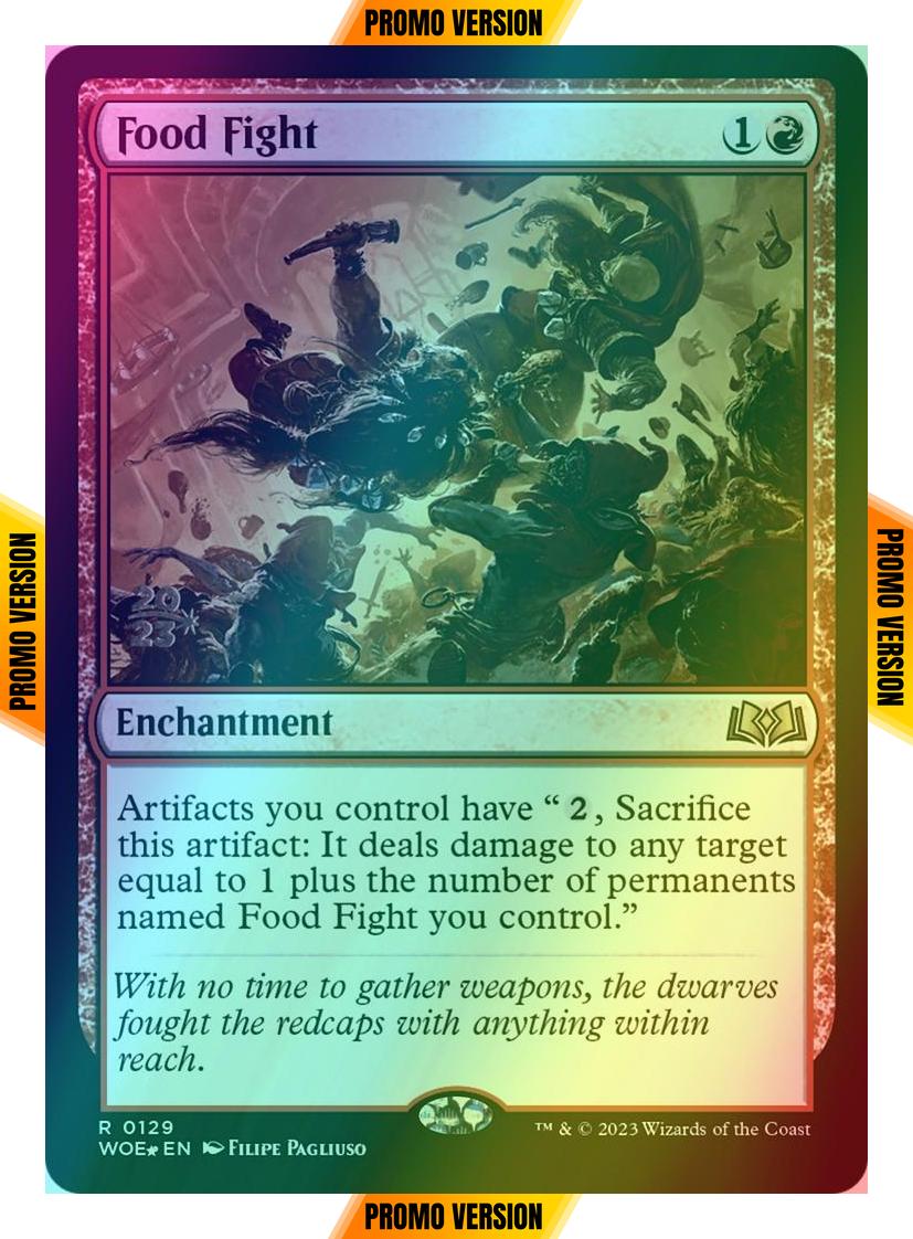 Food Fight [129s] [Prerelease] [Wilds of Eldraine: Promos] [Foil]