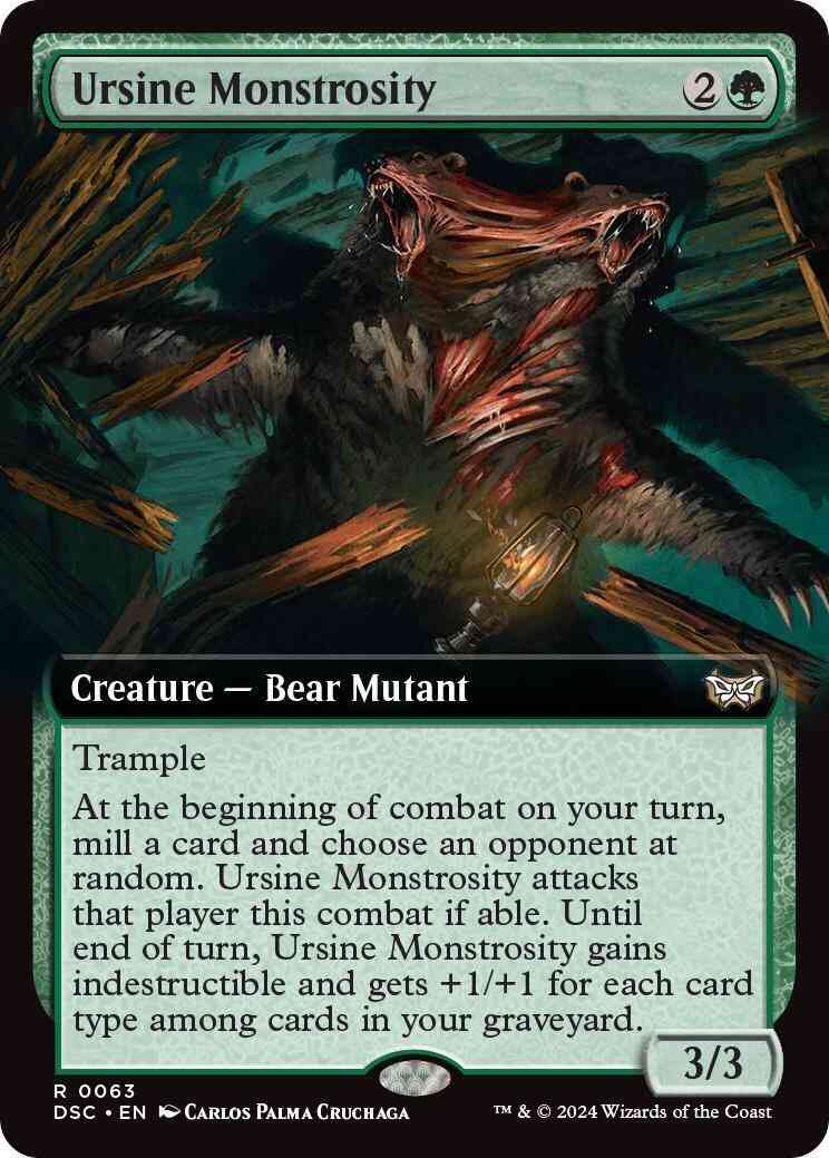 Ursine Monstrosity [63] [Extended Art] [Duskmourn: House of Horror: Commander] [Non-Foil]