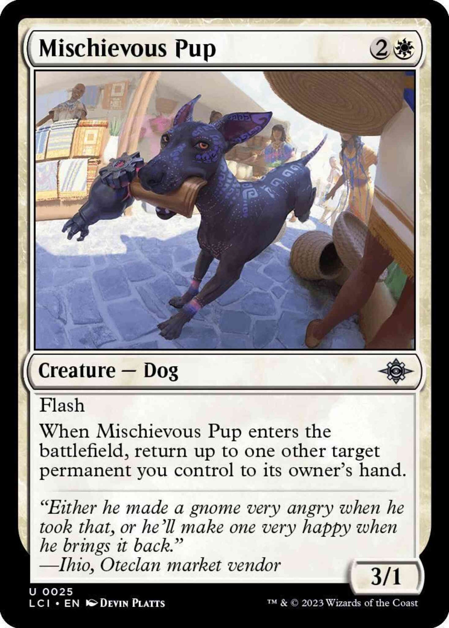 Mischievous Pup [25] [The Lost Caverns of Ixalan] [Non-Foil]