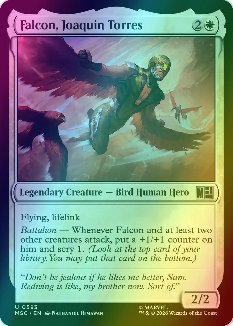 Falcon, Joaquin Torres [593] [Jumpstart] [Marvel Super Heroes: Commander] [Foil]