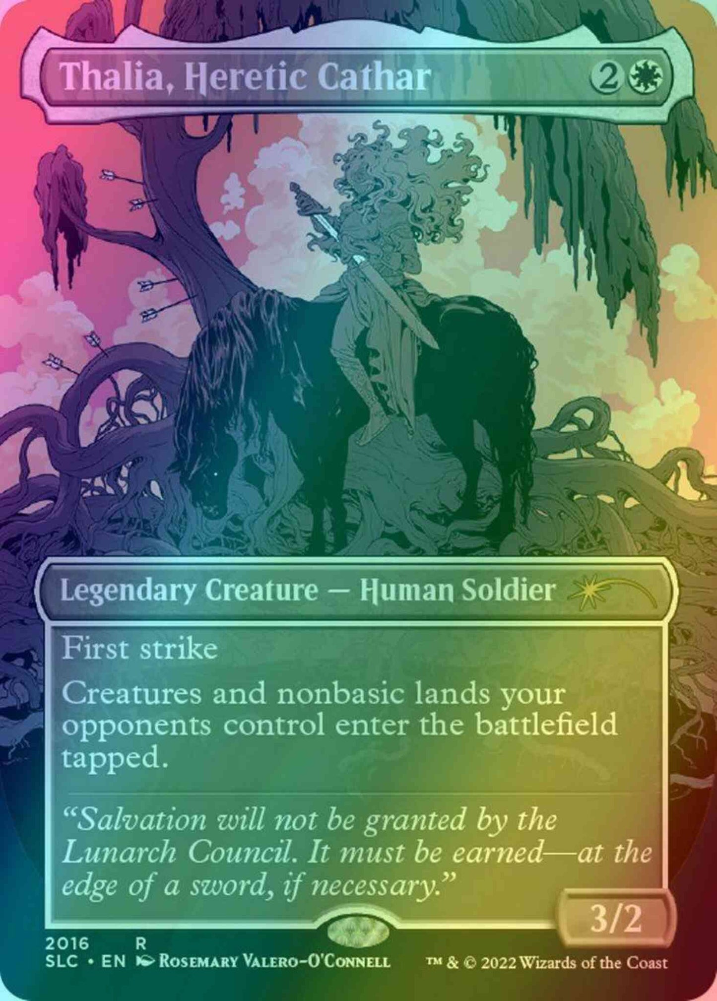 Thalia, Heretic Cathar [2016] [Borderless] [30th Anniversary] [Secret Lair Countdown] [Foil]