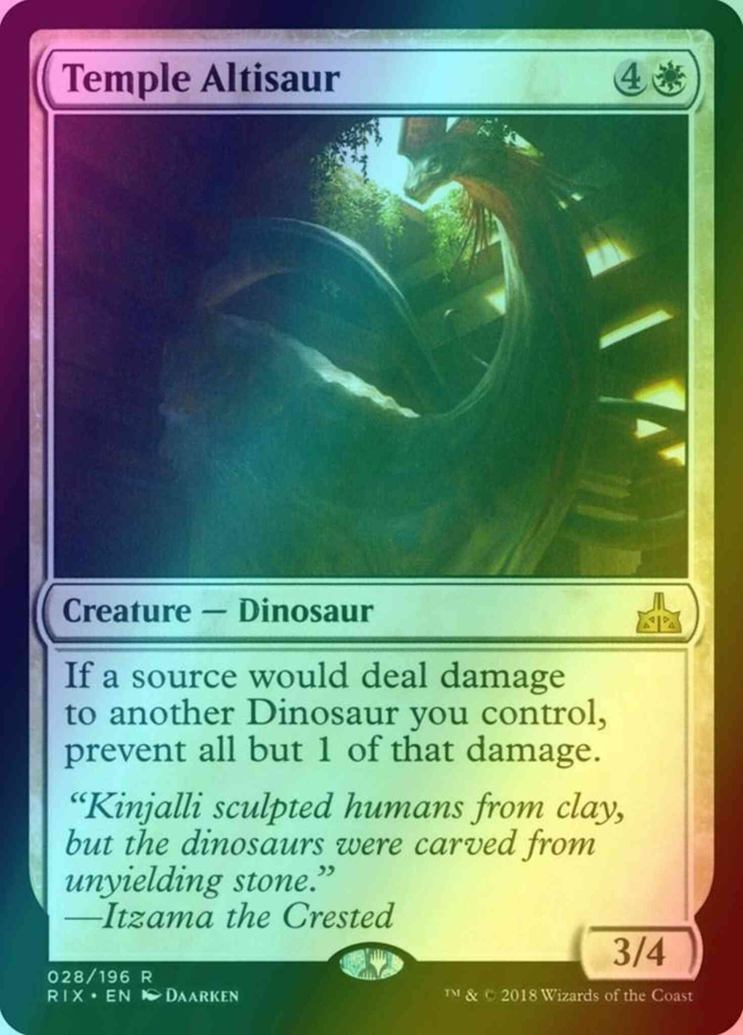 Temple Altisaur [28] [Rivals of Ixalan] [Foil]