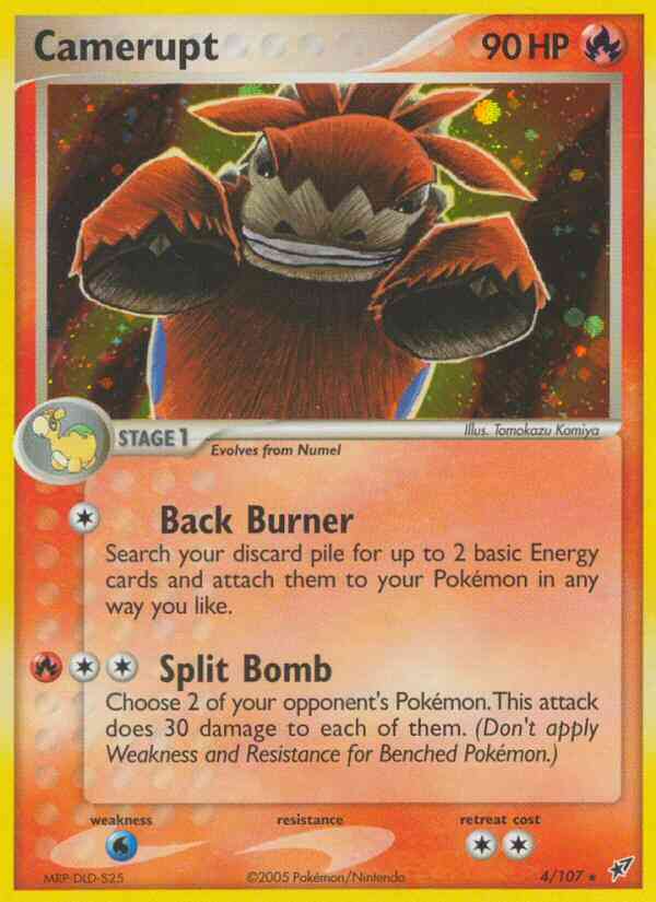 Camerupt - 4/107 - Rare Holo [ex8-4] [Reverse Holo]