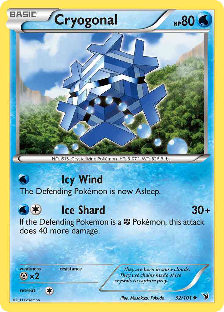 Cryogonal - 32/101 - Uncommon [bw3-32] [Reverse Holo]
