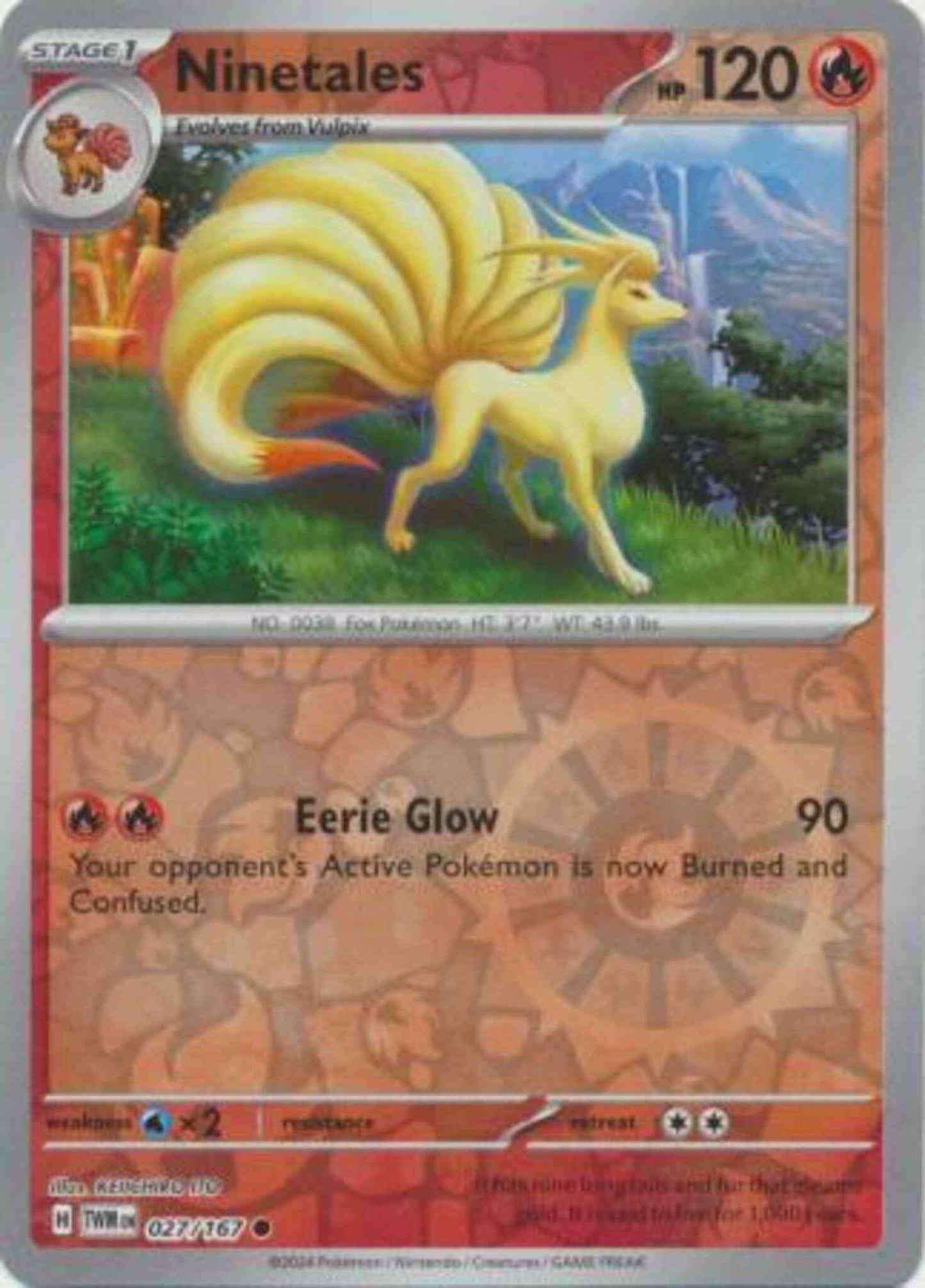 Ninetales - 027/167 - Common [sv06-027] [Reverse Holo]