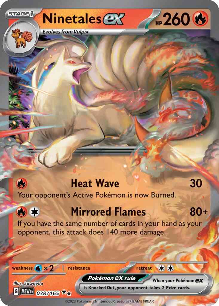 Ninetales ex - 038/165 - Double Rare [sv035-038] [Ultra]