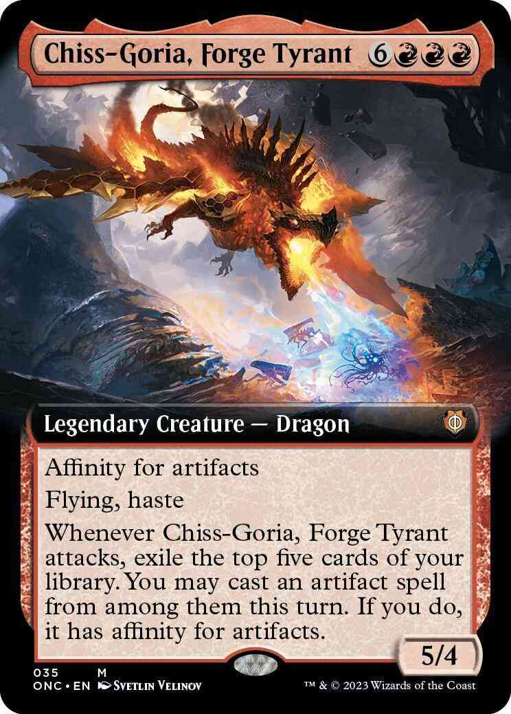 Chiss-Goria, Forge Tyrant [35] [Extended Art] [Phyrexia: All Will Be One: Commander] [Non-Foil]