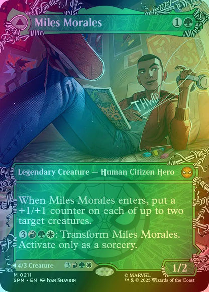 Miles Morales // Ultimate Spider-Man [211] [Borderless] [Web-Slinger] [Marvel's Spider-Man] [Foil]