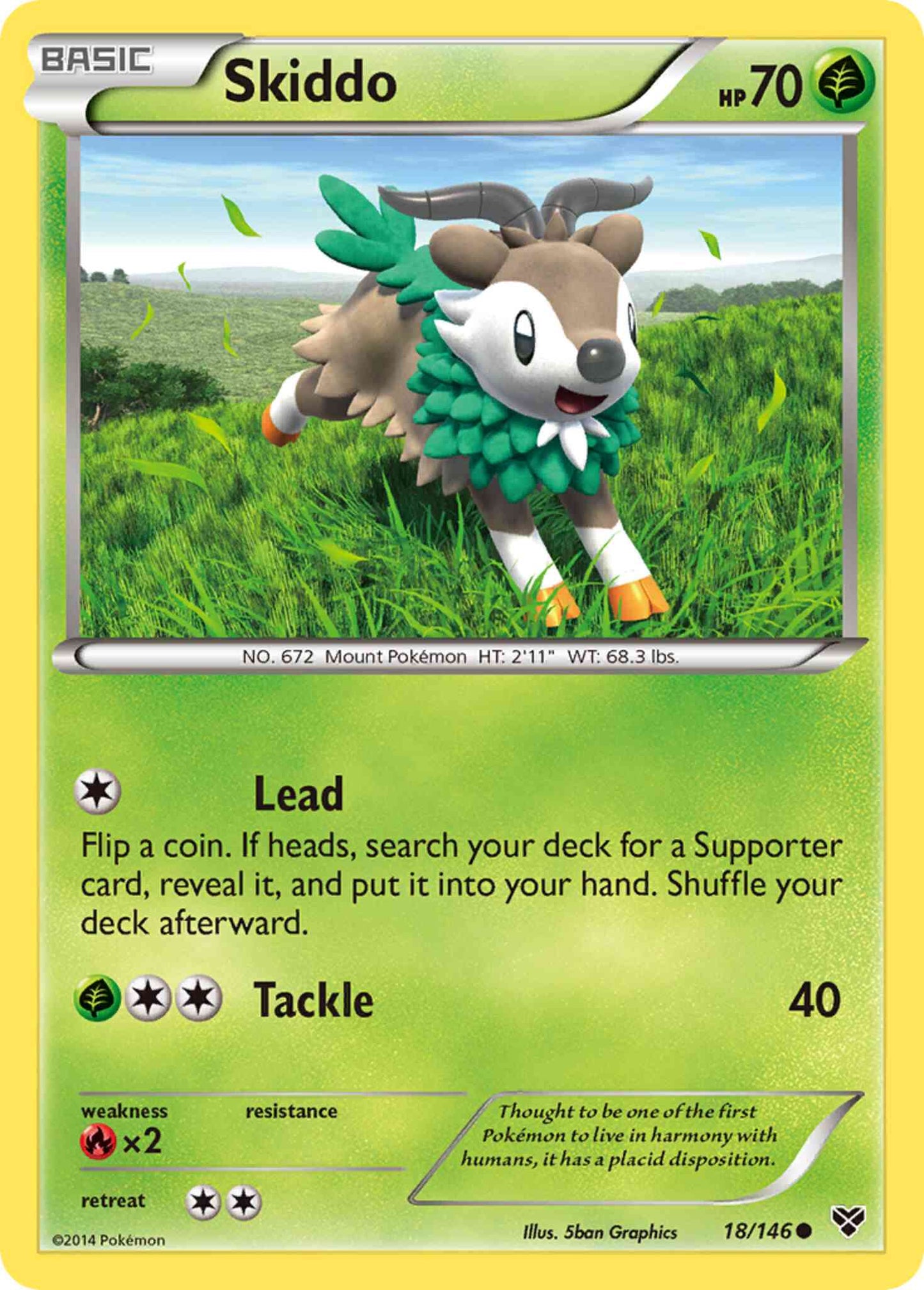 Skiddo - 18/146 - Common [xy1-18] [Non-Holo]