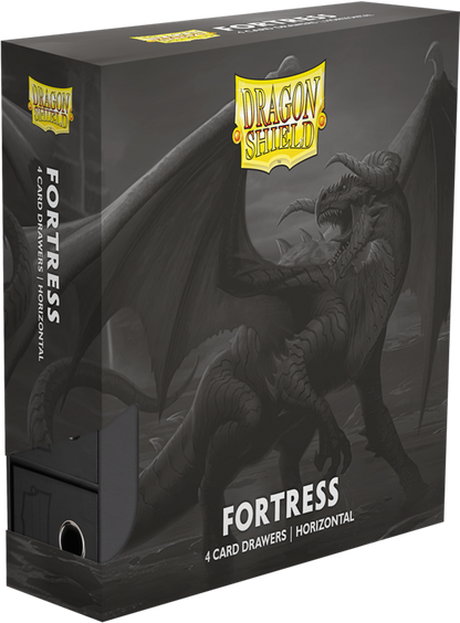 Dragon Shield Fortress Card Drawers - Horizontal 4 Row - 2480+ - Black