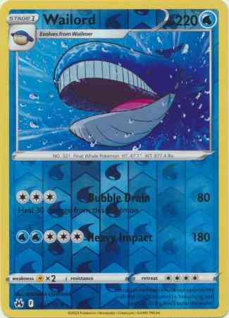 Wailord - 032/159 - Rare [swsh125-032] [Reverse Holo]