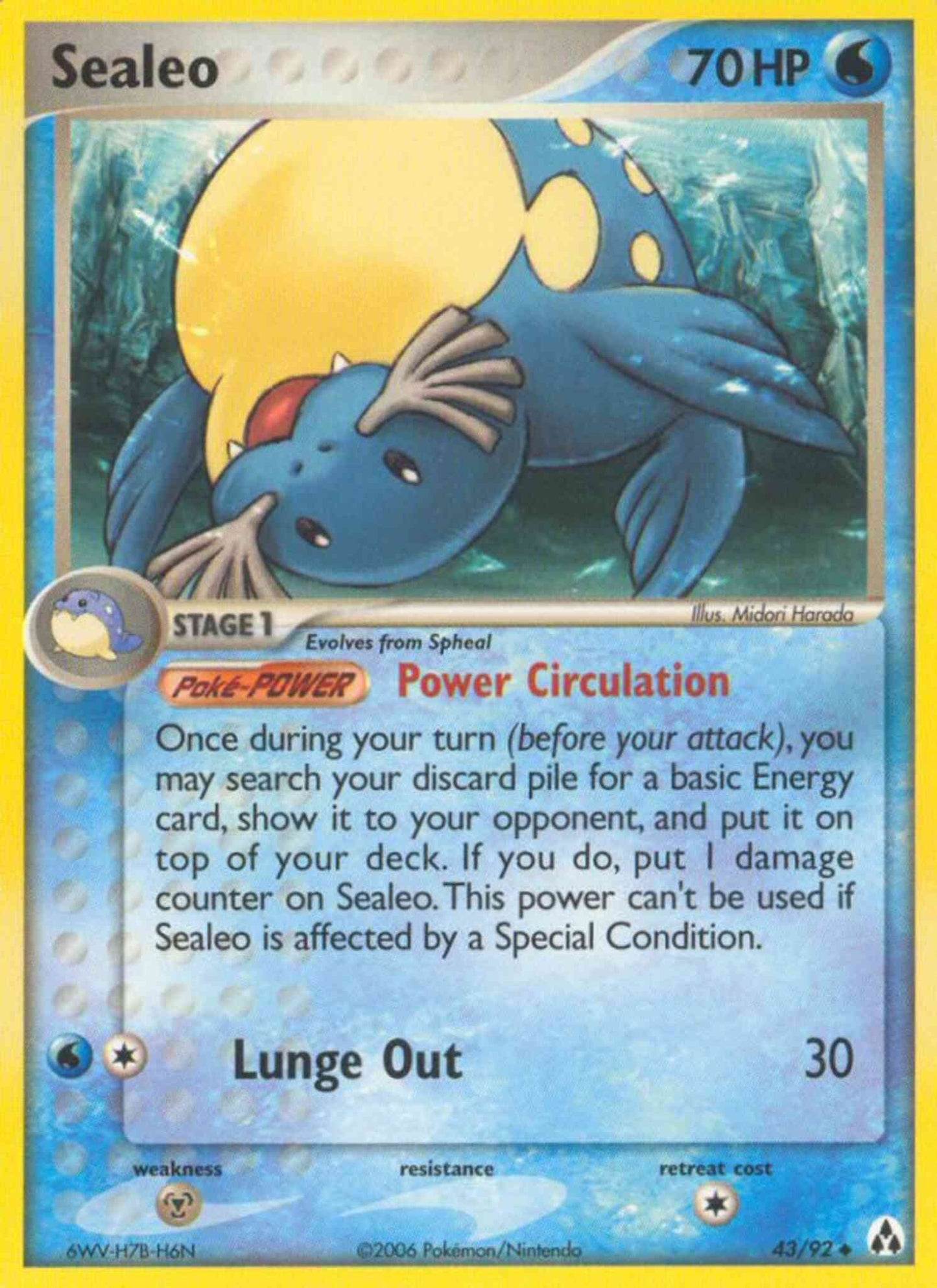 Sealeo - 43/92 - Uncommon [ex12-43] [Non-Holo]
