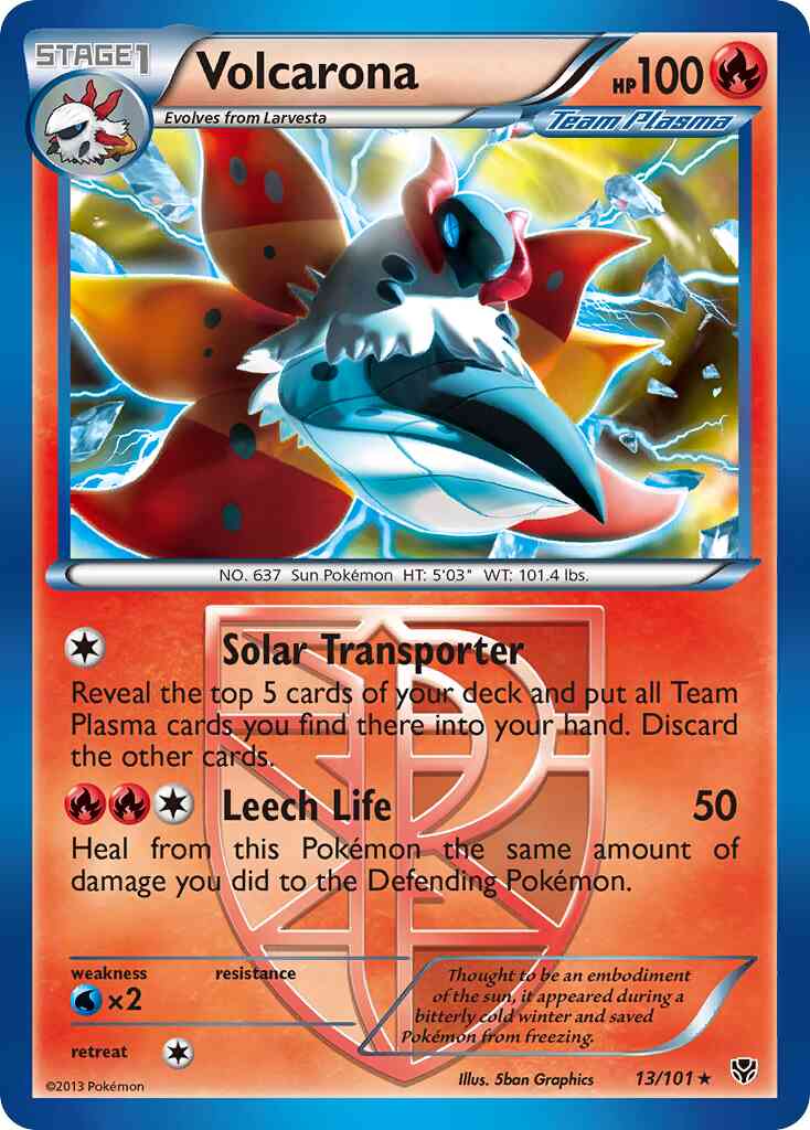Volcarona - 13/101 - Rare [bw10-13] [Non-Holo]