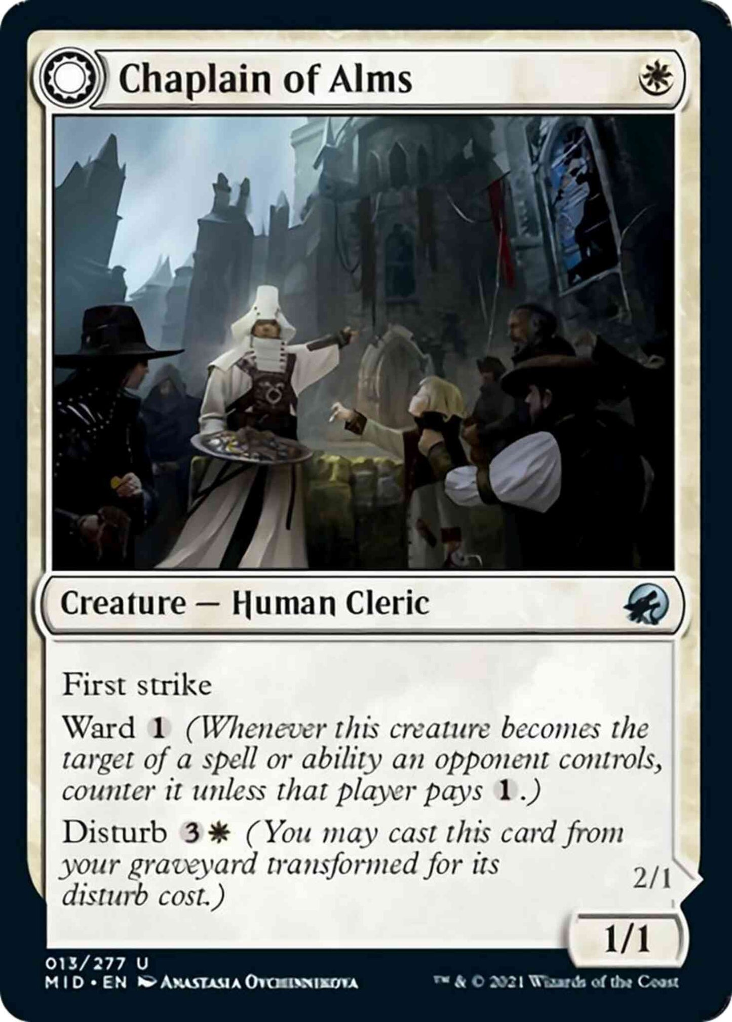 Chaplain of Alms // Chapel Shieldgeist [13] [Innistrad: Midnight Hunt] [Non-Foil]