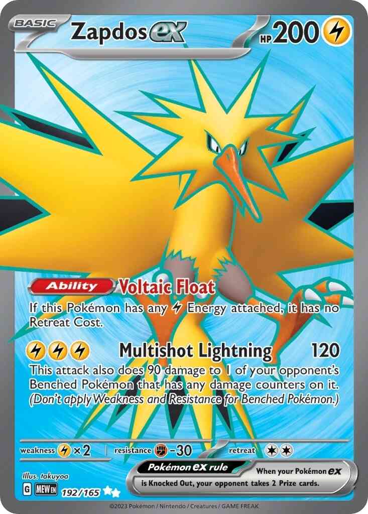 Zapdos ex - 192/165 - Ultra Rare [sv035-192] [Ultra]