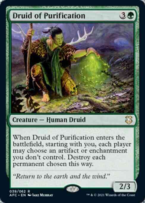 Druid of Purification [39] [Adventures in the Forgotten Realms Commander] [Non-Foil]