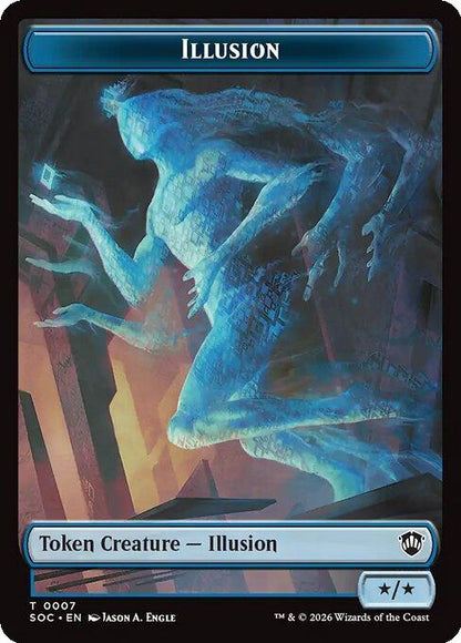 Illusion Token (07) // Spirit Token (06) [Secrets of Strixhaven: Commander: Tokens] [Non-Foil]