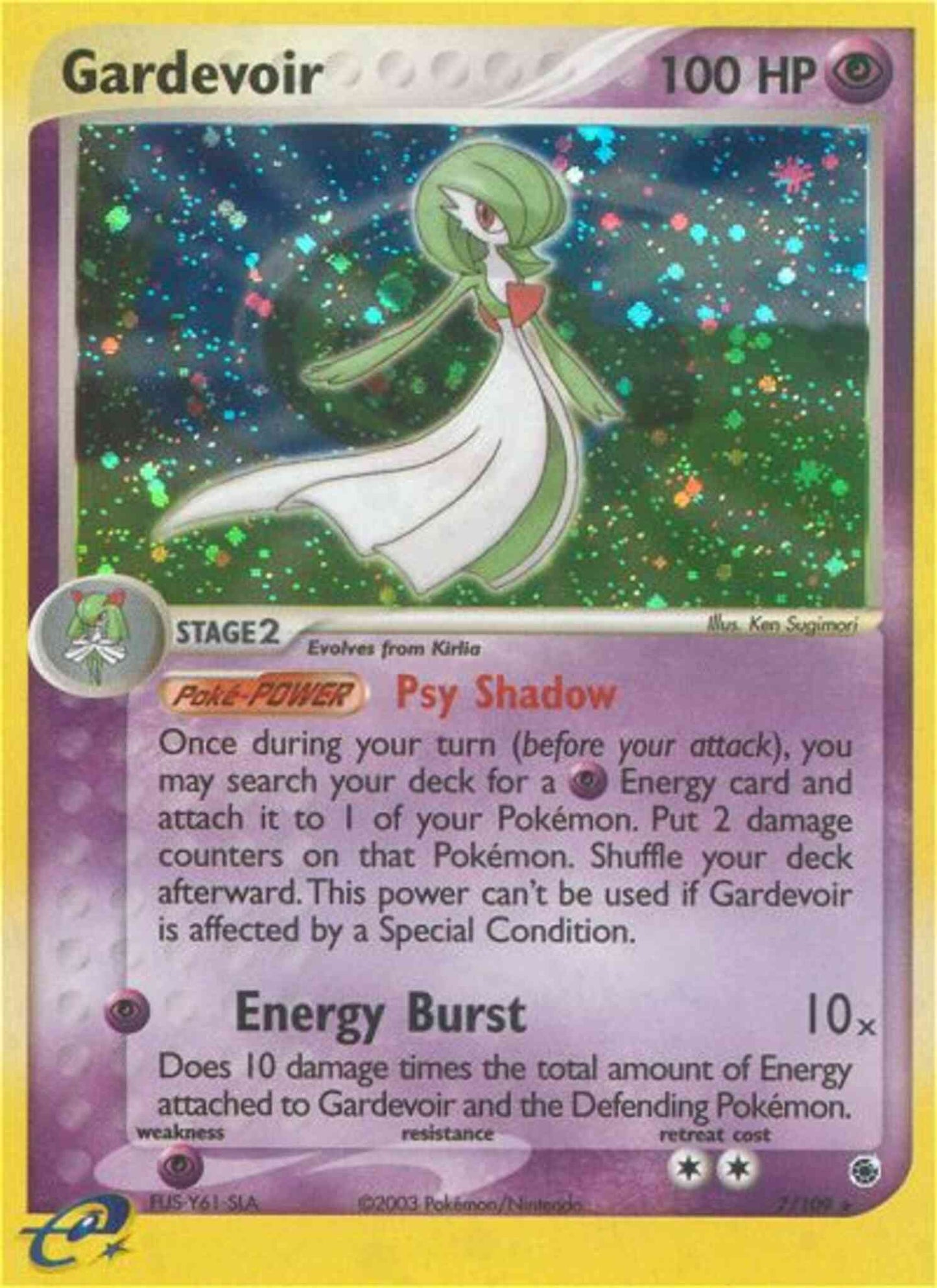 Gardevoir - 7/109 - Rare Holo [ex1-7] [Reverse Holo]