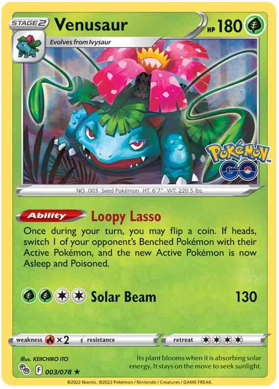 Venusaur - 003/078 - Rare Holo [pgo-003] [Holo]