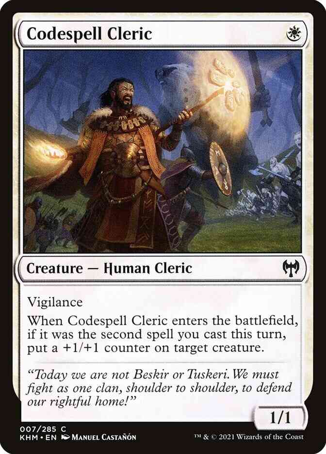 Codespell Cleric [7] [Kaldheim] [Non-Foil]