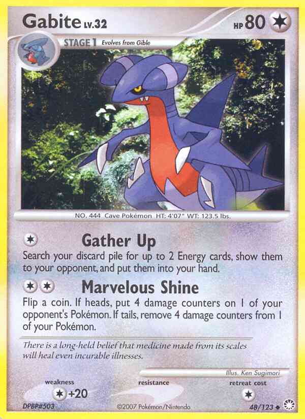 Gabite - 48/123 - Uncommon [dp2-48] [Non-Holo]