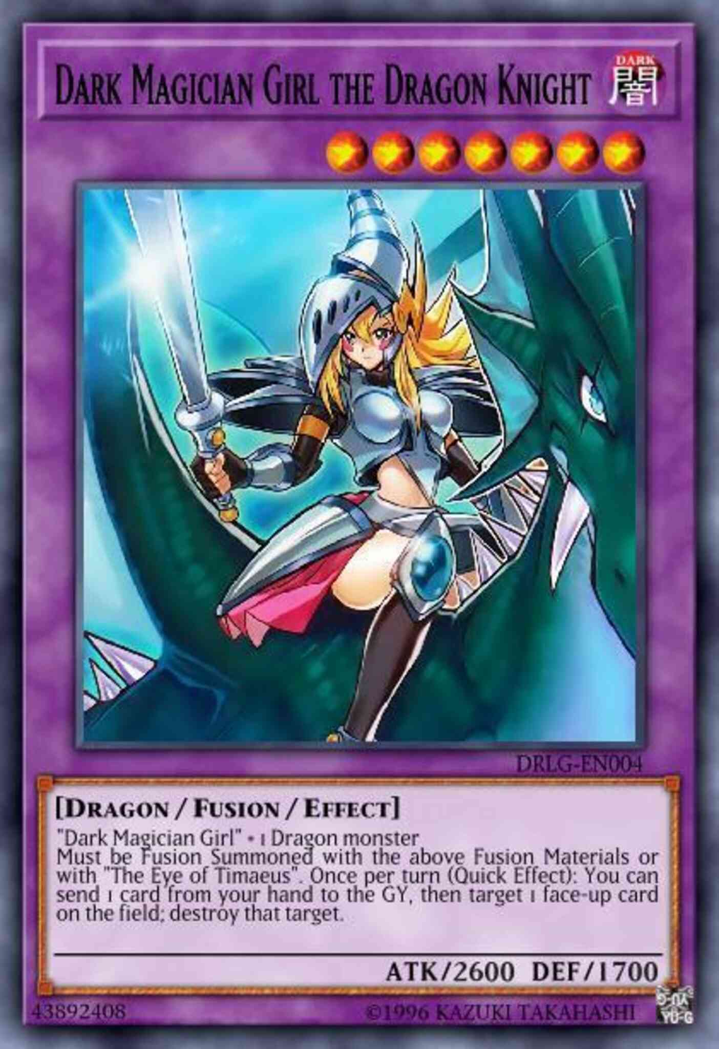 Dark Magician Girl the Dragon Knight (Blue) - DLCS-EN006 - Ultra Rare - 1st Edition