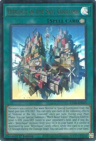 Hideout in the Sky, Coulomb - CORI-EN050 - Ultra Rare - 1st Edition