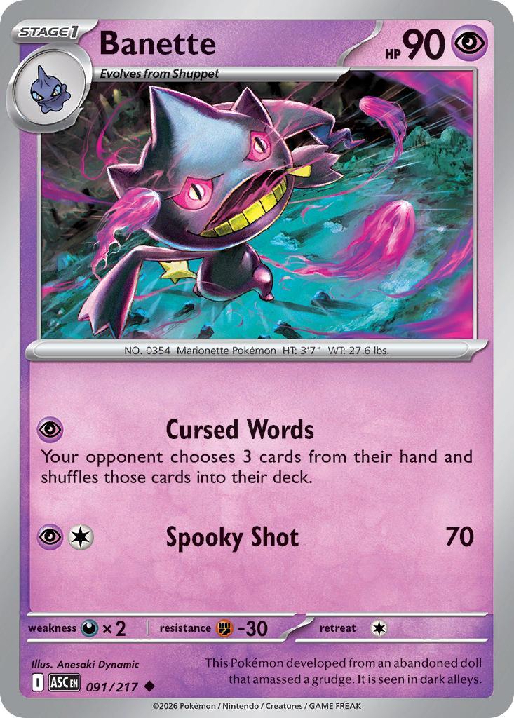 Banette - 091/217 - Uncommon [me025-091] [Non-Holo]
