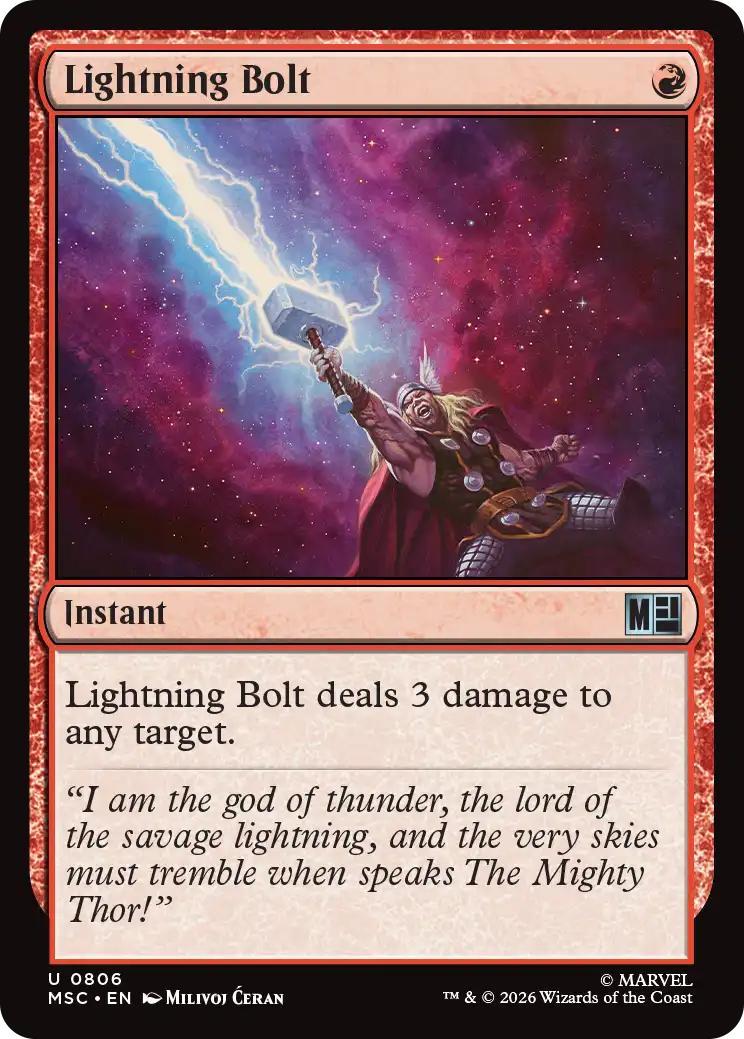 Lightning Bolt [806] [Jumpstart] [Marvel Super Heroes: Commander] [Non-Foil]