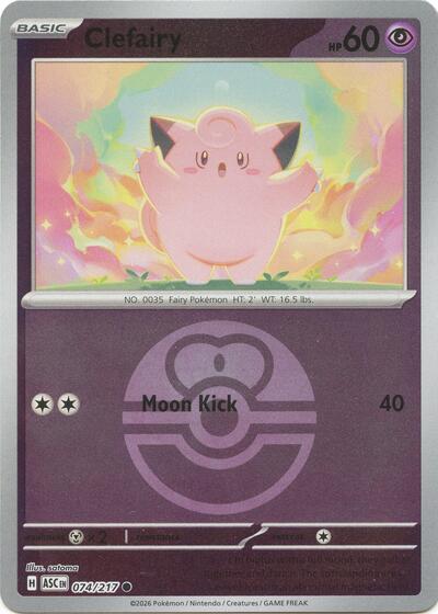 Clefairy - Love Ball - 074/217 - Common [me025-074] [Reverse Holo]