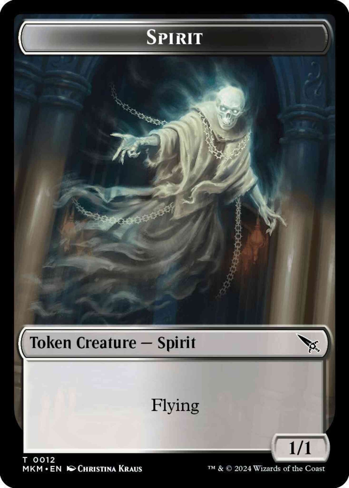 Spirit Token [12] [Murders at Karlov Manor: Tokens] [Non-Foil]