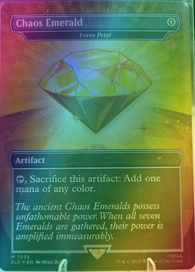 Chaos Emerald - Lotus Petal [7035] [Borderless] [Secret Lair X Sonic] [Secret Lair Drop] [Foil]