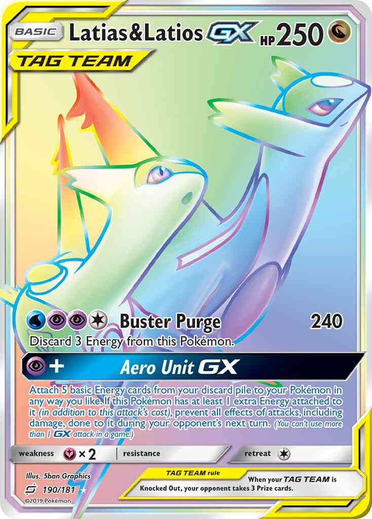 Latias & Latios-GX - 190/181 - Rare Secret [sm9-190] [Secret]