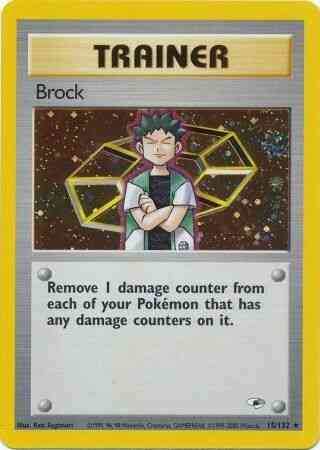 Brock - 15/132 - Rare - Unlimited [gym1U-15] [Holo]