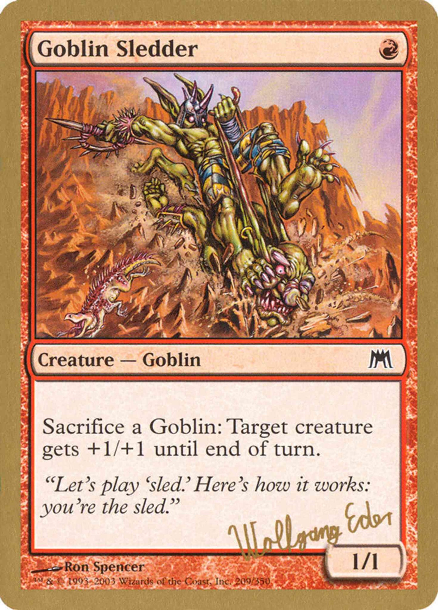 Goblin Sledder [we209] [World Championship Decks 2003] [Non-Foil]
