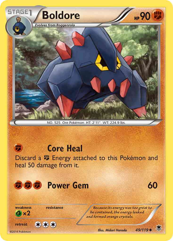 Boldore - 49/119 - Uncommon [xy4-49] [Non-Holo]