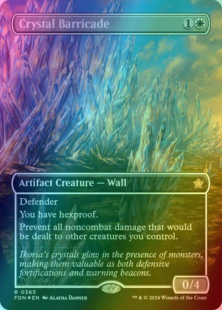 Crystal Barricade [365] [Borderless] [Foundations] [Mana Foil]