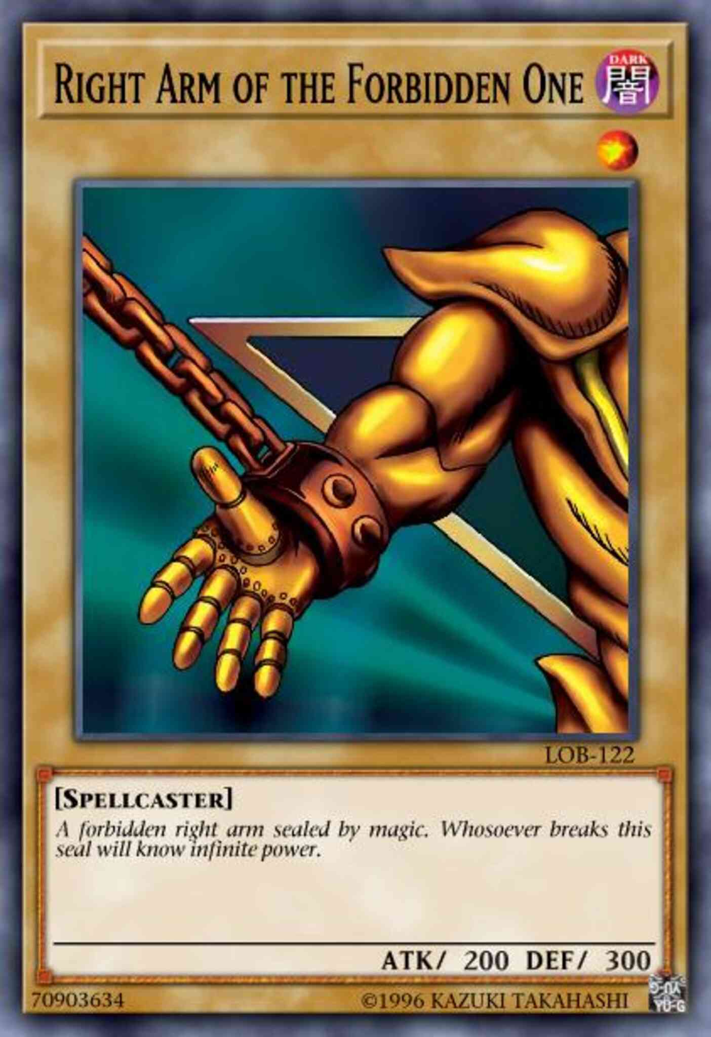 Right Arm of the Forbidden One - YGLD-ENA20 - Ultra Rare - 1st Edition