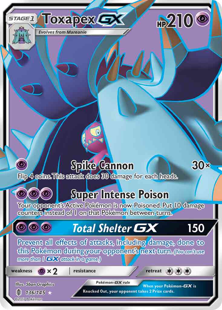 Toxapex-GX - 136/145 - Rare Ultra [sm2-136] [Ultra]
