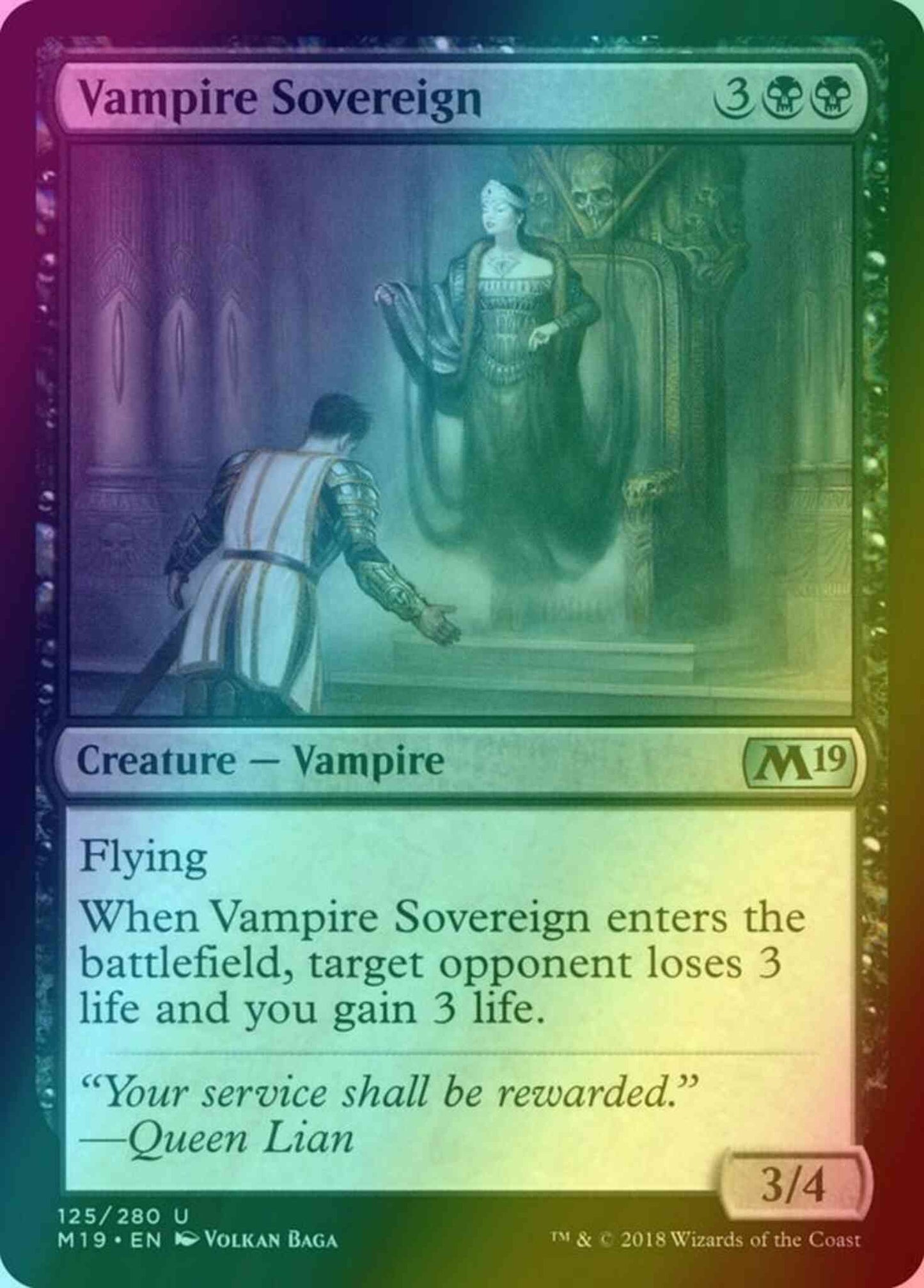 Vampire Sovereign [125] [Core Set 2019] [Foil]