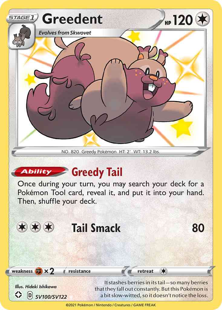 Greedent - SV100/SV122 - Rare Shiny [swsh45sv-SV100] [Holo]