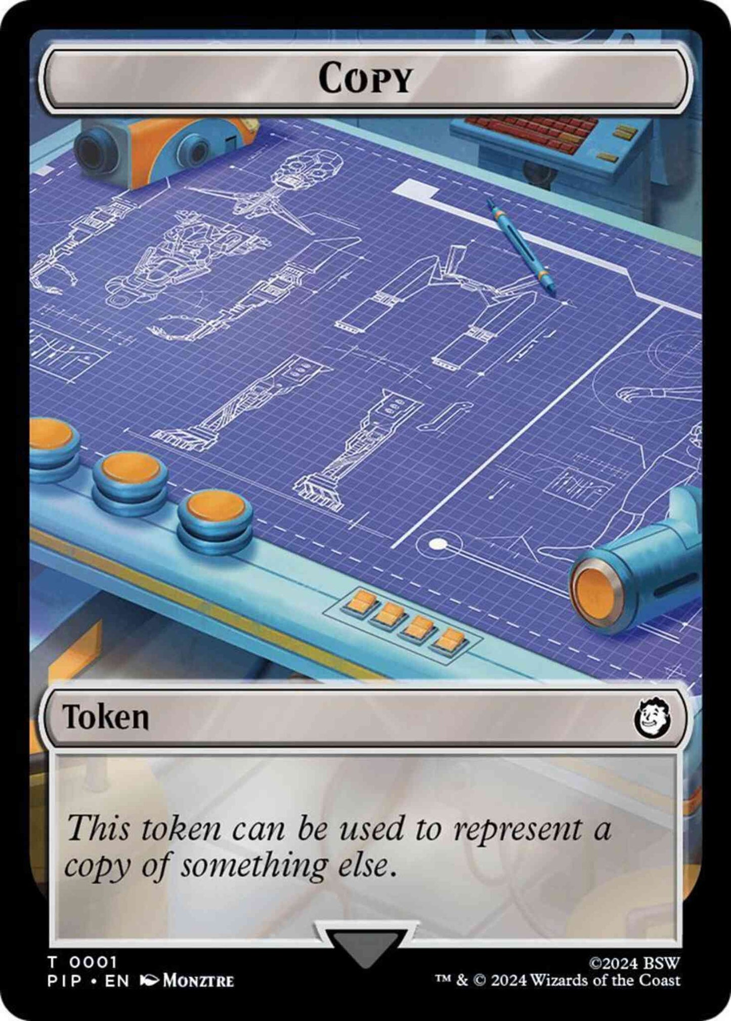 Copy Token (01) // Radiation Token (22) [Fallout: Tokens] [Non-Foil]