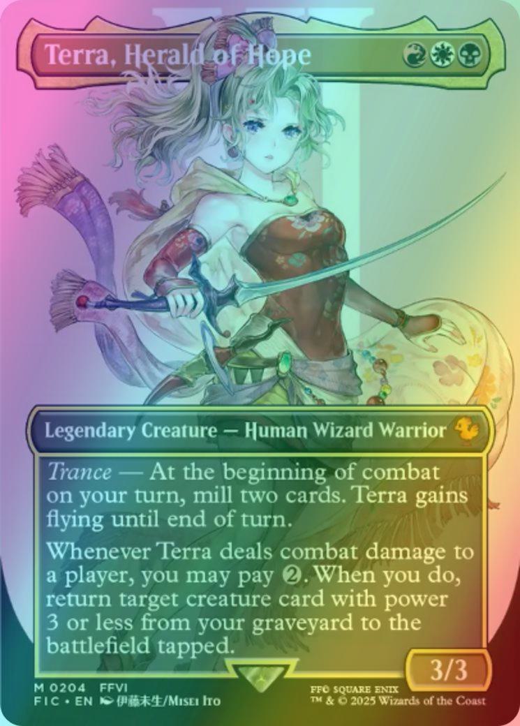 Terra, Herald of Hope [204] [Borderless] [Character] [FINAL FANTASY: Commander] [Foil]