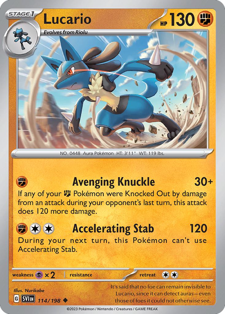 Lucario - 114/198 - Uncommon [sv01-114] [Non-Holo]