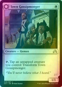 Town Gossipmonger // Incited Rabble [46] [Shadows over Innistrad] [Foil]