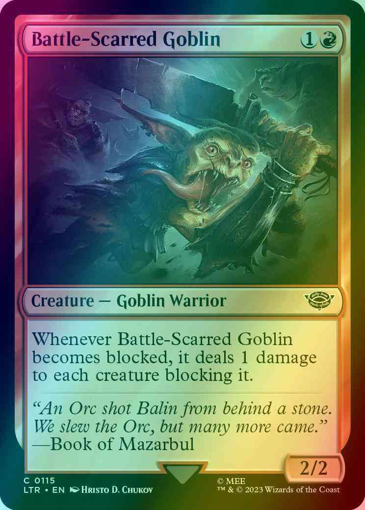 Battle-Scarred Goblin [115] [The Lord of the Rings: Tales of Middle-earth] [Foil]